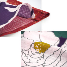 画像をギャラリービューアに読み込む, Easy-Wear Cotton Yukata Dress Set for Women – 2-Piece Japanese Kimono Style (Top + Dress), peonies flower pattern, Beginner-Friendly, Lightweight Cotton