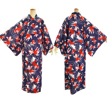 画像をギャラリービューアに読み込む, Easy-Wear Cotton Yukata Dress Set for Women – 2-Piece Japanese Kimono Style (Top + Dress), goldfish pattern, Beginner-Friendly, Lightweight Cotton