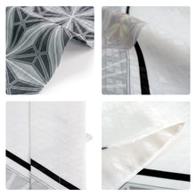 画像をギャラリービューアに読み込む, Men’s Haori, Kimono & Hakama 3-Piece Set – Elegant White Geometric Patterns Traditional Japanese Formal Wear for Graduation, Wedding & Special Occasions