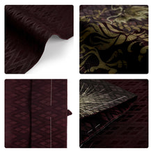 画像をギャラリービューアに読み込む, Men’s Haori, Kimono & Hakama 3-Piece Set – Burgundy, Black & Gold Traditional Japanese Formal Wear for Graduation, Wedding & Special Occasions