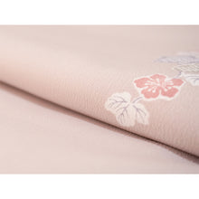 將圖片載入圖庫檢視器 Ready-to-Wear Washable Komon Kimono for Women, Fully Lined Polyester, Dusty Pink with Gourd Motif – A Soft and Feminine Komon Kimono