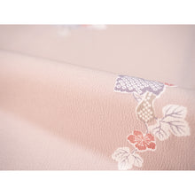 將圖片載入圖庫檢視器 Ready-to-Wear Washable Komon Kimono for Women, Fully Lined Polyester, Dusty Pink with Gourd Motif – A Soft and Feminine Komon Kimono