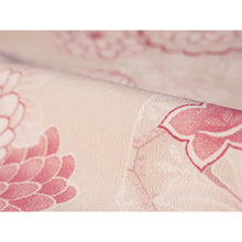 將圖片載入圖庫檢視器 Ready-to-Wear Washable Komon Kimono for Women, Fully Lined Polyester, Light Beige with Auspicious Floral Motifs – A Sophisticated Komon Kimono with Joyful Elegance