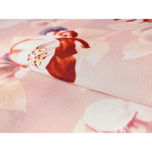 画像をギャラリービューアに読み込む, Ready-to-Wear Washable Komon Kimono for Women, Fully Lined Polyester, Soft Blush Pink with Bold Camellia Motifs & Gold Accents – A Sophisticated Floral Kimono