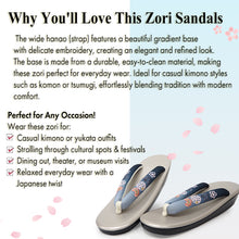 Load image into Gallery viewer, Comfortable Embroidered  Women's Zori Sandals – Step into Japanese Elegance