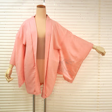 Load image into Gallery viewer, Vintage Haori Kimono Jacket Silk, Baby Pink base, Bamboo Leaves—Symbol of Strength & Growth!
