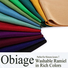 將圖片載入圖庫檢視器 Ladies Obiage in Rich Colors ,Washable Ramiel – Perfect for Kimono Lovers!