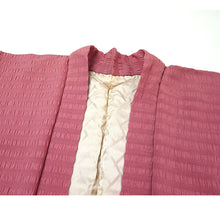 Load image into Gallery viewer, Vintage Haori Kimono Jacket Silk, Dark Pink base, Stripes