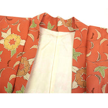 Load image into Gallery viewer, Vintage Haori Kimono Jacket Silk, Dusky Pink base, Floral Arabesque