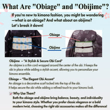 画像をギャラリービューアに読み込む, Stylish & Washable Ramiel Obiage & Obijime Set , Deep Green ,Red