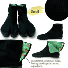 Load image into Gallery viewer, Men's Modern Jikatabi, Sashiko - Black