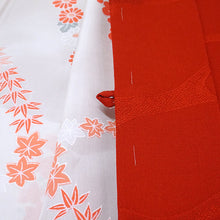 画像をギャラリービューアに読み込む, Vintage Haori Kimono Jacket Silk, Vivid Red base, Waves and Rippling Water Motif