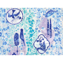 画像をギャラリービューアに読み込む, Lightweight Cotton Yukata for Women, Blue base, Bird, Bell pattern – Inspired by Kaneko Misuzu’s Poetry, Summer Japanese Kimono Robe