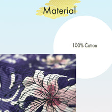 將圖片載入圖庫檢視器 Lightweight Cotton Yukata for Women, Purple base, Spider lilies Flowers pattern– Inspired by Kaneko Misuzu’s Poetry, Summer Japanese Kimono Robe