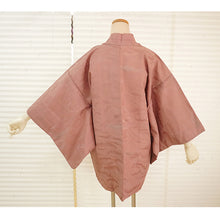 画像をギャラリービューアに読み込む, Vintage Haori Kimono Jacket Silk, Reddish-purple base, Cloud Motif (Kumodori)