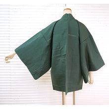 画像をギャラリービューアに読み込む, Vintage Haori Kimono Jacket Silk, Green base, Striped Haori