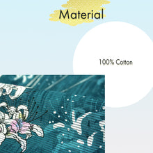 画像をギャラリービューアに読み込む, Lightweight Cotton Yukata for Women, vivid blue-green base, Spider lilies Flowers pattern– Inspired by Kaneko Misuzu’s Poetry, Summer Japanese Kimono Robe