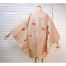 將圖片載入圖庫檢視器 Vintage Haori Kimono Jacket Silk, Ivory Beige base,  Plum Blossom