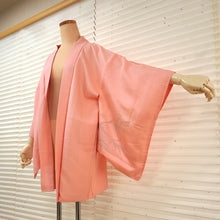 Load image into Gallery viewer, Vintage Haori Kimono Jacket Silk, Baby Pink base, Bamboo Leaves—Symbol of Strength & Growth!