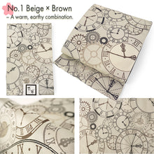 Load image into Gallery viewer, Washable Nagoya Obi (Object pattern) ,Beige ,Navy, Black –Classic Yet Modern– A Must-Have for Kimono Lovers