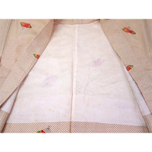 將圖片載入圖庫檢視器 Vintage Haori Kimono Jacket Silk, Ivory Beige base,  Plum Blossom