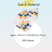 画像をギャラリービューアに読み込む, Women's Washable Nagoya Obi (White with Colorful Hexagonal Pattern)