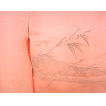 Load image into Gallery viewer, Vintage Haori Kimono Jacket Silk, Baby Pink base, Bamboo Leaves—Symbol of Strength & Growth!