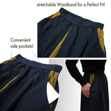 將圖片載入圖庫檢視器 Hakama Skirt(Navy) – A Modern Twist on Traditional Japanese Elegance