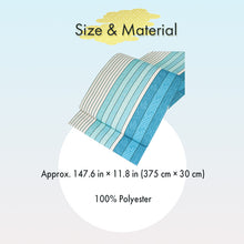 將圖片載入圖庫檢視器 Women'sWashable Nagoya Obi (White with Blue Gradient Stripes & Patterned Motifs)