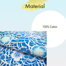 Load image into Gallery viewer, Women's Cotton Yukata, Casual Summer Kimono -Blue Base with Nadeshiko Flowers