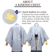 將圖片載入圖庫檢視器 Men's Formal Kimono, Haori, and Hakama 12-Piece FULL Set <Gray Haori>