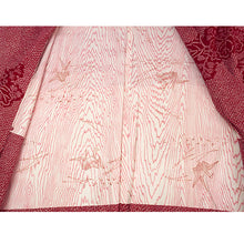 Load image into Gallery viewer, Vintage Haori Kimono Jacket Silk, Classic Red base, “Kanoko” Dots , Paulownia Design