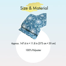 Load image into Gallery viewer, Women's Washable Nagoya Obi (Deep Blue with Oriental Floral Pattern)