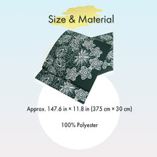 將圖片載入圖庫檢視器 Women's Washable Nagoya Obi (Deep Green with White Floral Pattern)