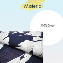 Load image into Gallery viewer, Women's Cotton Yukata, Casual Summer Kimono -Navy Base with Large Banana Leaves