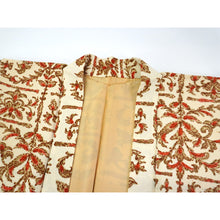 將圖片載入圖庫檢視器 Vintage Haori Kimono Jacket Silk, Ivory base, Botanical Design