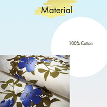 Load image into Gallery viewer, Women's Cotton Yukata, Casual Summer Kimono -Off white Base with Blue Clematis pattern