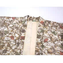 画像をギャラリービューアに読み込む, Vintage Haori Kimono Jacket Silk, ivory base, Geometric Patterns