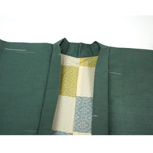 画像をギャラリービューアに読み込む, Vintage Haori Kimono Jacket Silk, Green base, Striped Haori
