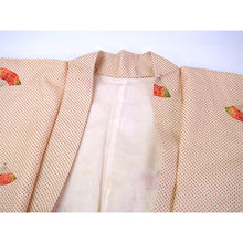 將圖片載入圖庫檢視器 Vintage Haori Kimono Jacket Silk, Ivory Beige base,  Plum Blossom