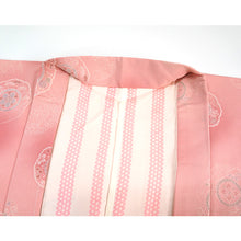 Load image into Gallery viewer, Vintage Haori Kimono Jacket Silk, Bright Pink base, Hōsōge (Mythical Floral) Motif