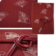 Load image into Gallery viewer, Luxury Silk Ladies Obiage & Obijime, Vibrant red base – Perfect for Any Occasion