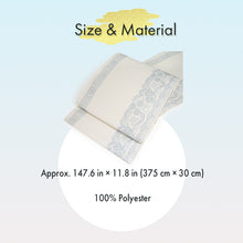 將圖片載入圖庫檢視器 Women's Washable Nagoya Obi (Off-White with Gray Lace Pattern)