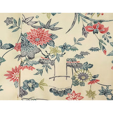 画像をギャラリービューアに読み込む, Vintage Haori Kimono Jacket Silk, Ivory base, Seasonal Flowers, Floral, Chrysanthemum, Maple, Peony