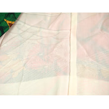 Load image into Gallery viewer, Vintage Haori Kimono Jacket Silk,red base, Colorful & Unique Geometric Pattern