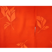 Load image into Gallery viewer, Vintage Haori Kimono Jacket Silk, Bright Red base, Leaf Motif