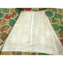 画像をギャラリービューアに読み込む, Vintage Haori Kimono Jacket Silk, Green base, Colorful Geometric Pattern
