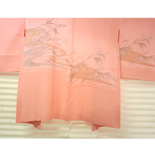 Load image into Gallery viewer, Vintage Haori Kimono Jacket Silk, Baby Pink base, Bamboo Leaves—Symbol of Strength & Growth!