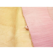 画像をギャラリービューアに読み込む, Vintage Haori Kimono Jacket Silk, Pink Gradient base, Flowing Water and Leaves