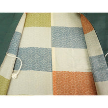 画像をギャラリービューアに読み込む, Vintage Haori Kimono Jacket Silk, Green base, Striped Haori